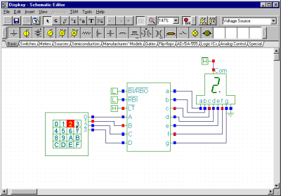 Digital circuit with a keypad